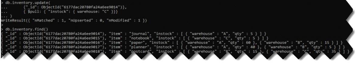 How to remove element from Array in MongoDB - DatabaseFAQs.com