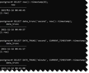 PostgreSQL now function - DatabaseFAQs.com