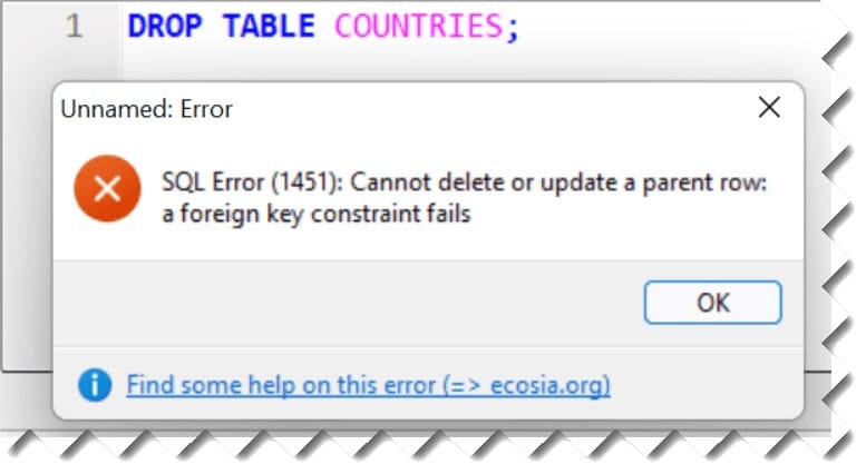 Cannot Delete Or Update A Parent Row